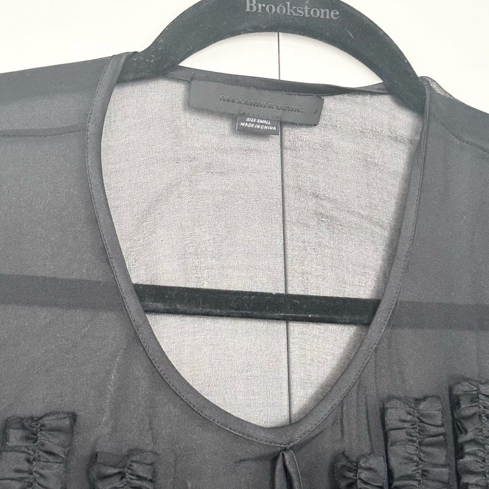 Alexander Wang 100% Silk Blouse - Black - Picture 3 of 9